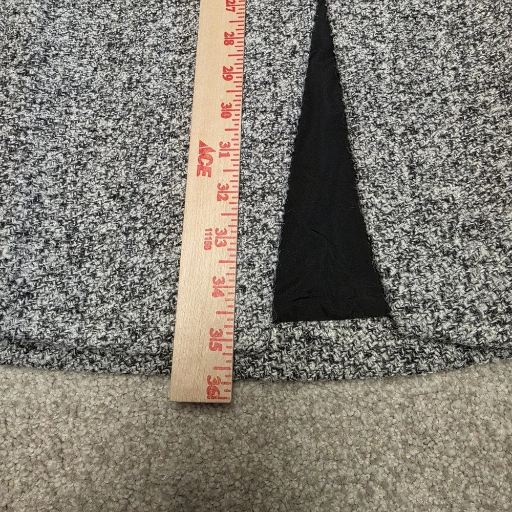 JLUXLABEL Womens Gisele Light Gray Tweed‎ Slit Skirt Sz S NWT